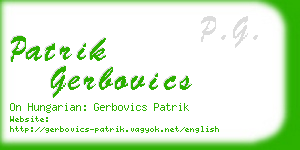 patrik gerbovics business card